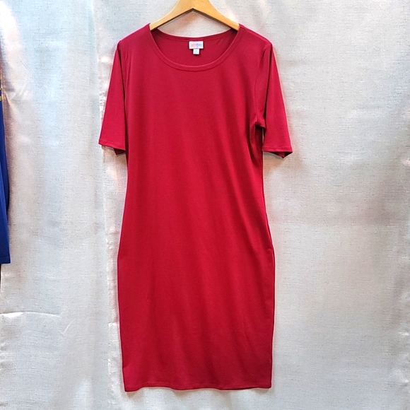 LuLaRoe Dresses & Skirts -  Lula Roe Coral Heather Julia Dress XL